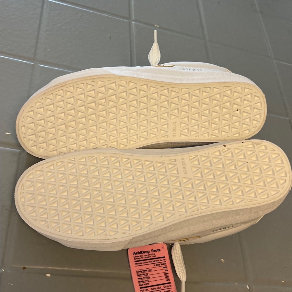 🔥STRAYE LOGAN PUFF "WHITEOUT" SKATEBOARD SHOES NIB WHITE LEATHER FLAMES - Picture 6 of 8